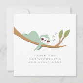 Happy Sloth Baby shower - Hartelijk dank (Voorkant)