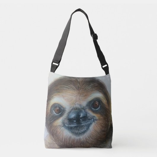 HAPPY SLOTH BAG!sloten Crossbody Tas (Voorkant)