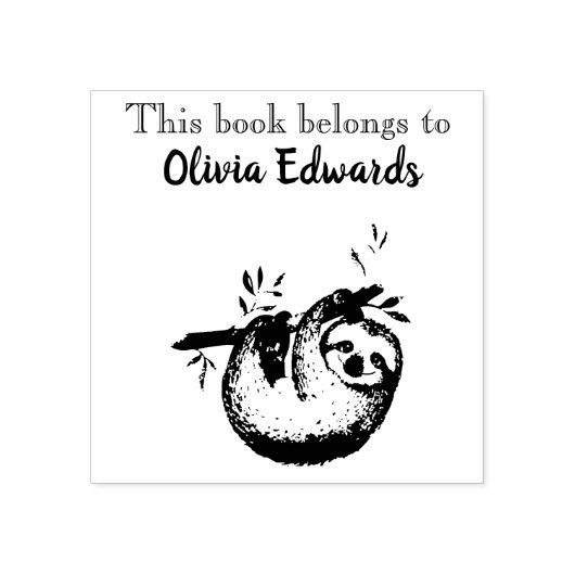 Happy Sloth Dit boek behoort tot Rubberstempel (Afrduk)