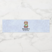 Happy Sloth Dragen een Shirt Leuke Verjaardag Waterfles Etiket (Enkel label)