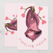 Happy Sloth Funny Verjaardag Kaart (Voorkant / Achterkant)