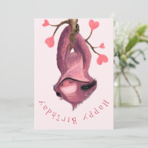 Happy Sloth Funny Verjaardag Kaart