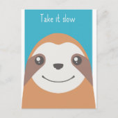Happy sloth-gezicht briefkaart (Voorkant)