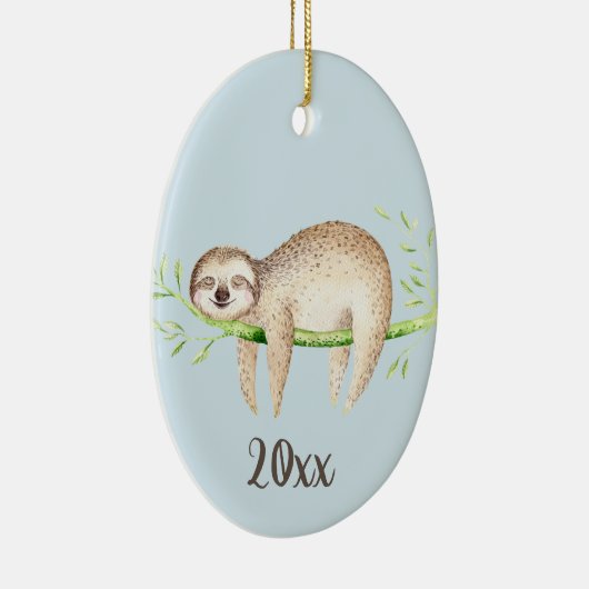 Happy Sloth  Keepomwille Keramisch Ornament (Rechts)