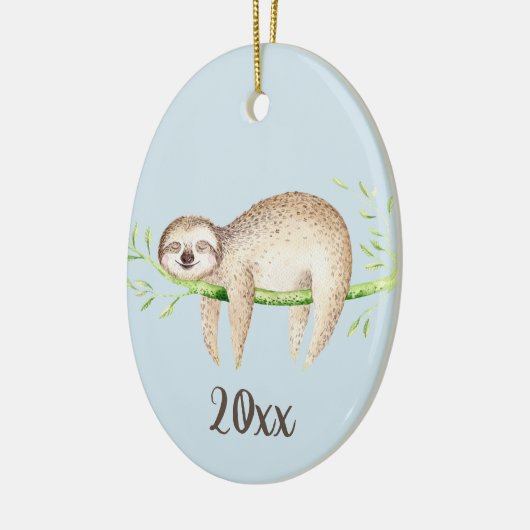 Happy Sloth  Keepomwille Keramisch Ornament (Links)