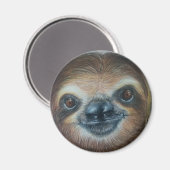 HAPPY SLOTH MAGNEET! luiaards glimlachen Magneet (Voorkant / Achterkant)