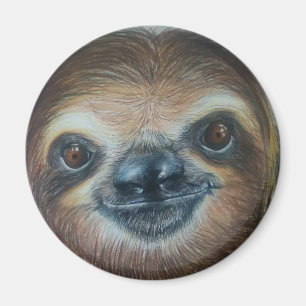 HAPPY SLOTH MAGNEET! luiaards glimlachen Magneet