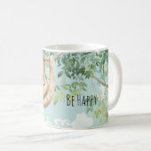 Happy Sloth Mom Baby Tree Koffiemok (Voorkant rechts)