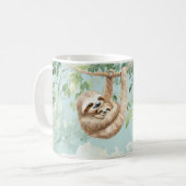 Happy Sloth Mom Baby Tree Koffiemok (Voorkant links)