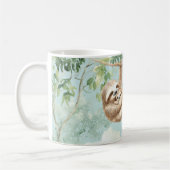 Happy Sloth Mom Baby Tree Koffiemok (Links)