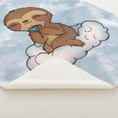 Happy Sloth op een cloud Sherpa Deken (3/4)