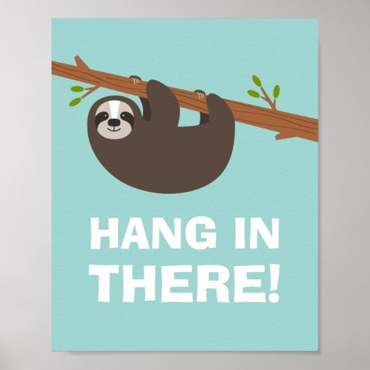 Happy Sloth Poster (Voorkant)