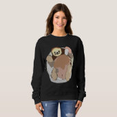 Happy Sloth Relaxing Relaxed Fit Trui (Voorkant volledig)