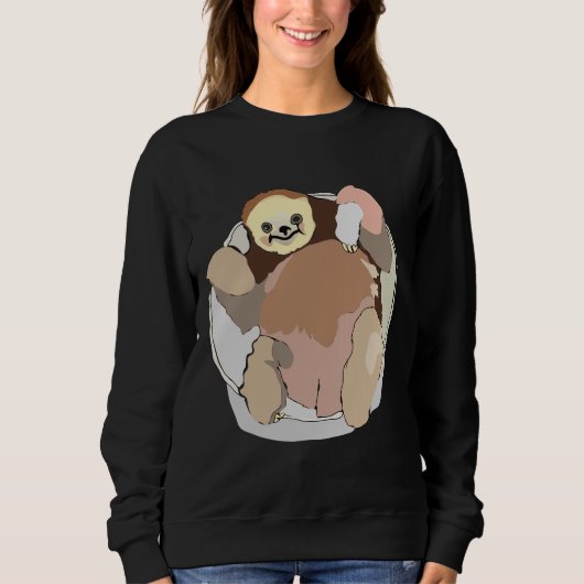 Happy Sloth Relaxing Relaxed Fit Trui (Voorkant)