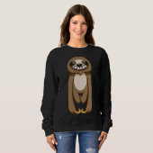 Happy Sloth Schattigee luiaard gemonteerd Trui (Voorkant volledig)