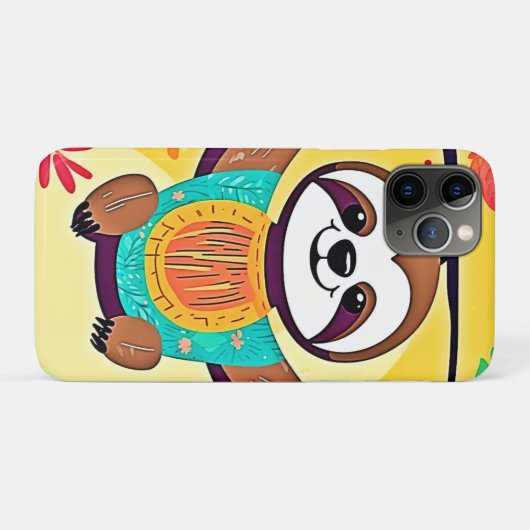 Happy Sloth Swing Design Case-Mate iPhone Case (Achterkant (horizontaal))