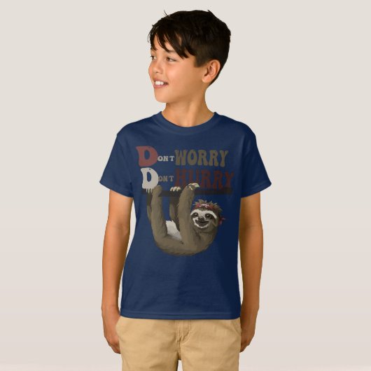 Happy Sloth  T-shirt (Voorkant volledig)