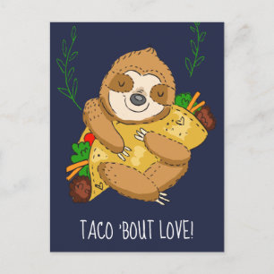 Happy Sloth Taco Bout Love Valentijn Briefkaart