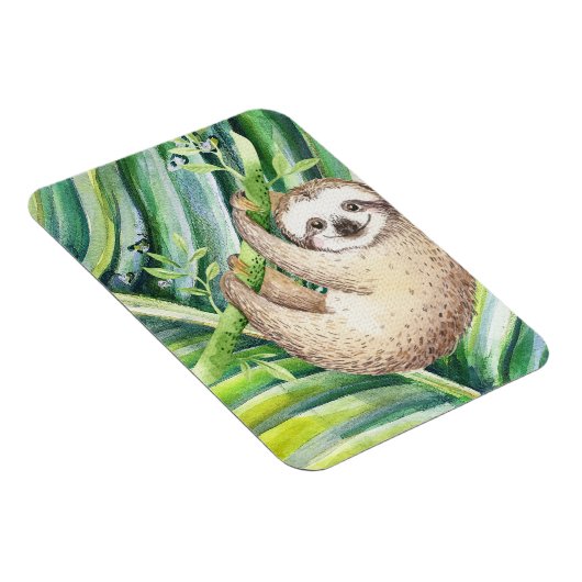 Happy Sloth Tropical Magneet (Rechterzijde)