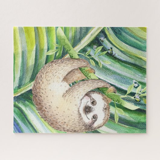 Happy Sloth Tropical Puzzle Legpuzzel (Horizontaal)