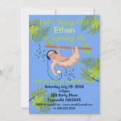 Happy Sloth Uitnodiging (Voorkant)