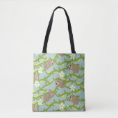 Happy Sloths op wijnstokken Tote Bag (Voorkant)