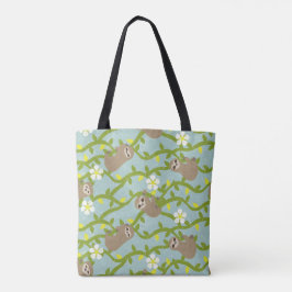 Happy Sloths op wijnstokken Tote Bag
