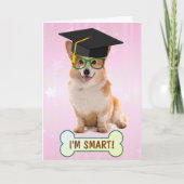 Happy Smart Corgi-Afstuderen Kaart (Voorkant)