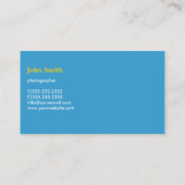 Happy Smile Blue Photography Visitekaartje (Achterkant)