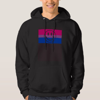 Happy Smile Face Gay Bisexual Pride Flag Queer Hoodie