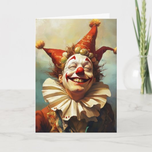 Happy Smile Jester April Fools Feestdagen Kaart (Voorkant)