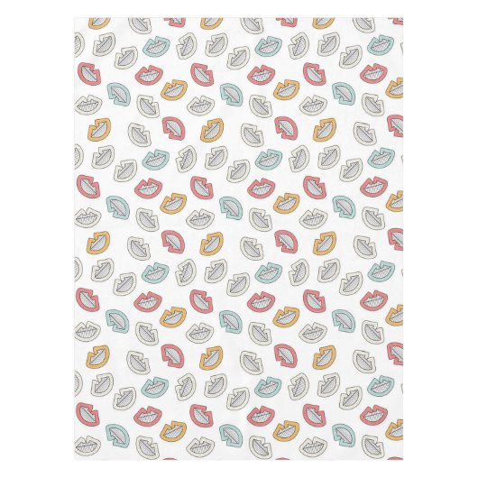 Happy Smile Lips Tafelkleed (Voorkant)