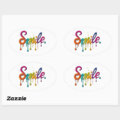 Happy Smile Ovale Sticker (Vel)