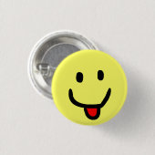 Happy Smile Ronde Button 3,2 Cm (Voorkant /achterkant)