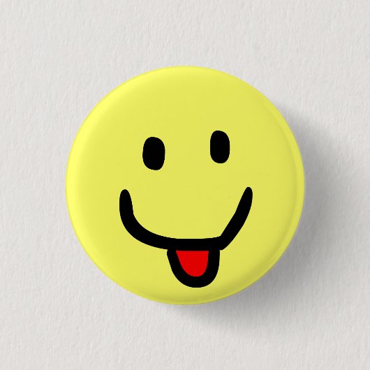 Happy Smile Ronde Button 3,2 Cm (Voorkant)