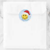 Happy Smile Santa Classic Round Sticker (Tas)