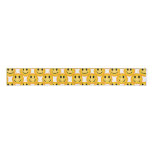Happy Smiley Face Emoji Printed Ribbon Grosgrain Lint (Voorkant)