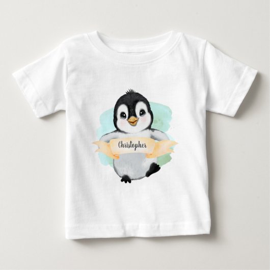 Happy Smiley Penguin Baby Top (Voorkant)