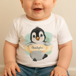 Happy Smiley Penguin Baby Top