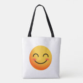 Happy Smiley Shopper Tote Bag (Achterkant)