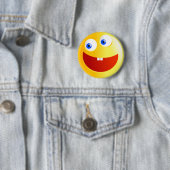 Happy Smilie Ronde Button 5,7 Cm (In situ)
