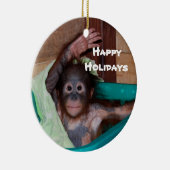 Happy Smiling Animal Baby Holiday Keramisch Ornament (Rechts)