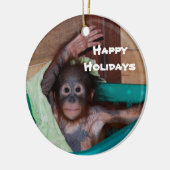 Happy Smiling Animal Baby Holiday Keramisch Ornament (Links)