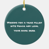 Happy Smiling Animal Baby Holiday Keramisch Ornament (Achterkant)