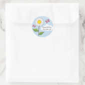 Happy Smiling Daisy & Vlinders RSVP Stickers (Tas)