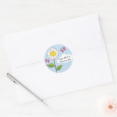 Happy Smiling Daisy & Vlinders RSVP Stickers (Envelop)