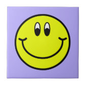 Happy Smiling Face Emoji Ceramic Photo Tile Tegeltje (Voorkant)