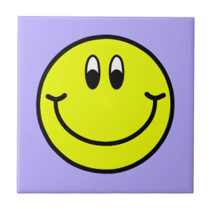 Happy Smiling Face Emoji Ceramic Photo Tile Tegeltje