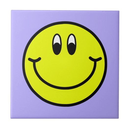 Happy Smiling Face Emoji Ceramic Photo Tile Tegeltje (Voorkant)