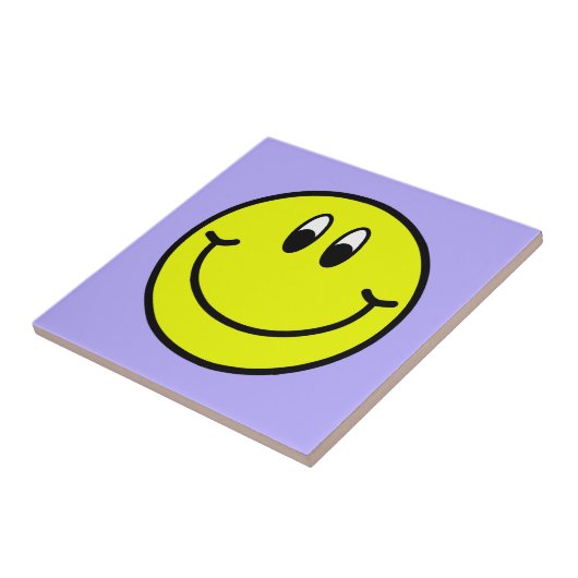 Happy Smiling Face Emoji Ceramic Photo Tile Tegeltje (Zijkant)